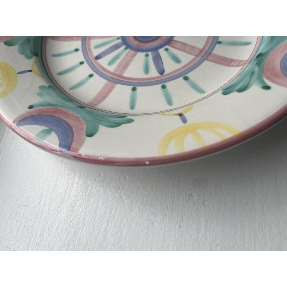 Vintage Vietri Italy 1986 Dinner Plate Colore collection Hand Painted Signed - Picture 4 of 11